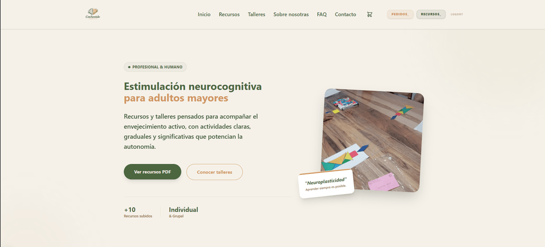 ConSentido Cognitivo — platform