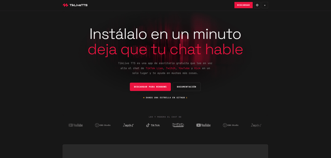 TikLiveTTS — app screenshot